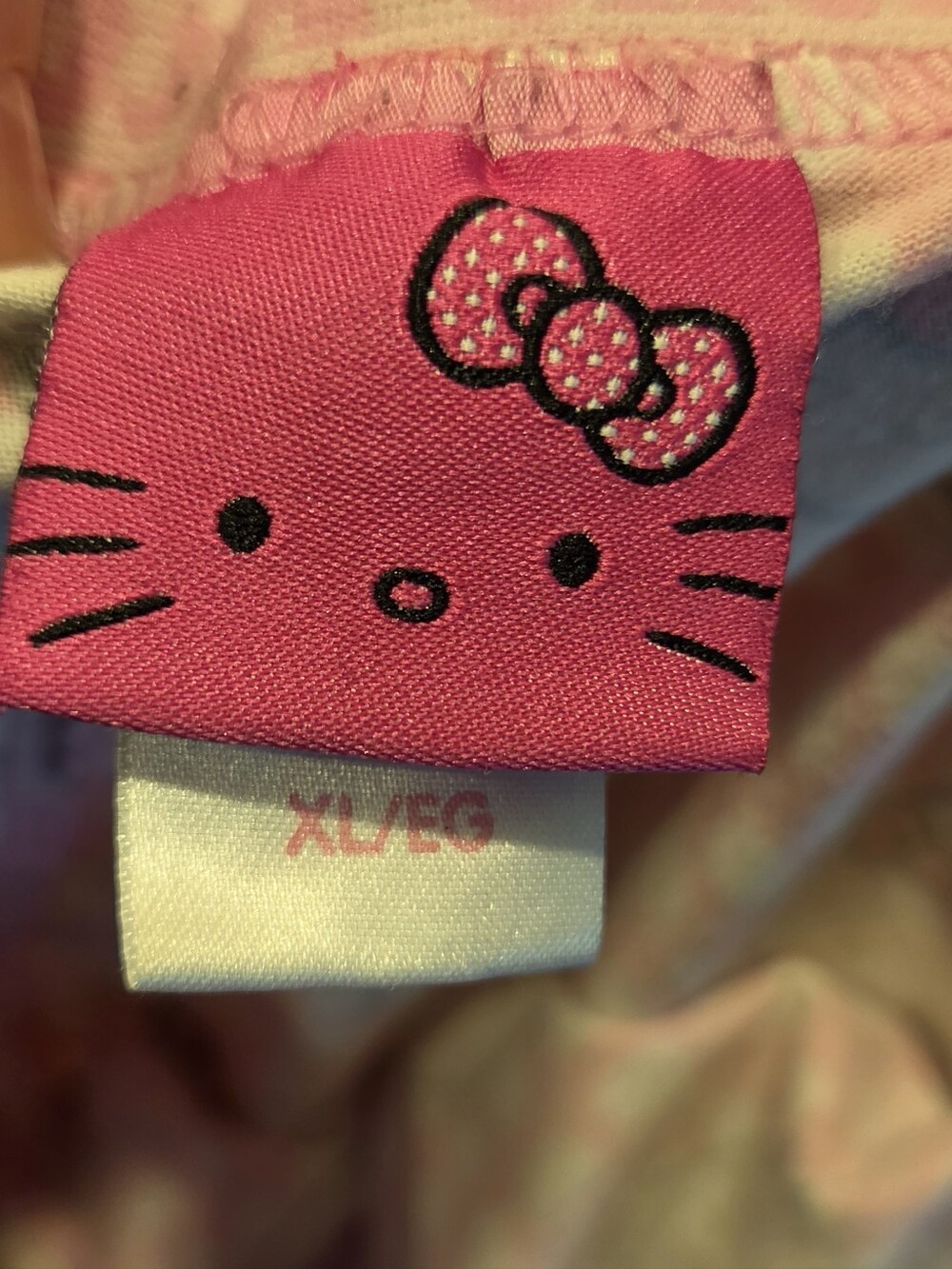Hello Kitty Pink White Polka Dot Cotton Pajama Shorts SzXL - Picture 4 of 5